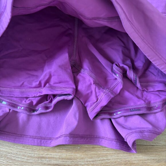 Lululemon Athletic Pace Rival Mid Rise Skirt Long Vivid Plum Women’s Size 16 - Picture 5 of 10